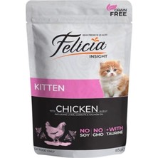 Felicia Pouch Tahılsız Yavru Kedi Maması Tavuklu 12x85 g Kaliteli Beslenme