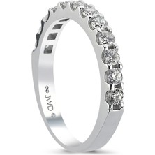 JWD Diamond 0.59 Ct F-G Si 2.40 gr 14 K Jwd Yarım Tur Yüzük