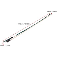 4/4 Keman Keman Yayı Yeşil Karbon Fiber Yuvarlak Çubuk Abanoz Kurbağa Beyaz At Kılı