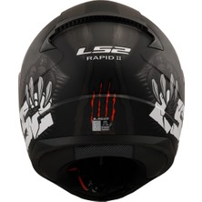 Ls2 Rapıd 2 Clawn Mat Siyah-Gri-Kırmızı Kask