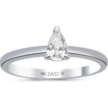 JWD Diamond 0.31 Ct F-G Si 2.12 gr 14 K Jwd Damla Yüzük