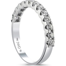 JWD Diamond 0.52 Ct F-G Si 1.65 gr 14 K Jwd Yarım Tur Yüzük