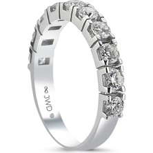 JWD Diamond 0.92 Ct F-G Si 2.61 gr 14 K Jwd Yarım Tur Yüzük