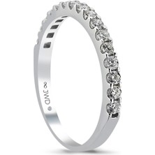 JWD Diamond 0.43 Ct F-G Si 1.45 gr 14 K Jwd Yarım Tur Yüzük