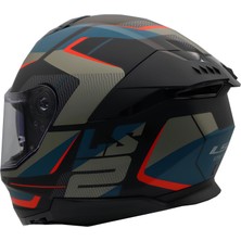 Ls2 Stream 2 Road Mat Siyah-Gri-Mavi-Kırmızı Kask
