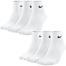 Turan Tech Nike SX4465-101 6 Lı Kısa Çorap Seti Beyaz
