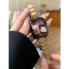 Cool Cold Apple Watch Seri 9 8 7 Se 6 5 4 3 2 38MM/40MM/41MM iwatch 10/42MM Uyumlu Ince Metal Paslanmaz Çelik Zarif Kordon