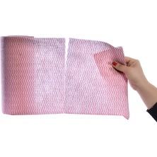 Ponitex 4450 (12 Adet) Süper Emici Perforeli Pratik Hassas Temizlik Bezi 50 Yaprak 25 x 30 cm Pembe