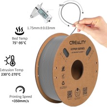 Creality Hyper Abs Gri Filament 1.75MM 1000GR