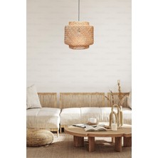 Naturel Home Sinnerlig Bambu Avize 30cm - Iskandinav, Modern, Bohem, Rattan Avize, Aydınlatma