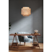 Naturel Home Sinnerlig Bambu Avize 30cm - Iskandinav, Modern, Bohem, Rattan Avize, Aydınlatma