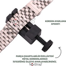 Novstrap Çelik Metal Saat Kordonu Boyunu Ayarlama ve Kısaltma Aparatı Aleti