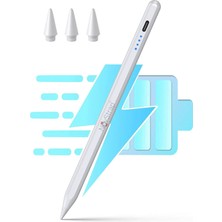 Novstrap iPad Mini 5/6 ile Uyumlu Dokunmatik Kalem Stylus Pencil DZ890 Avuç Içi Reddi 3 Adet Uç