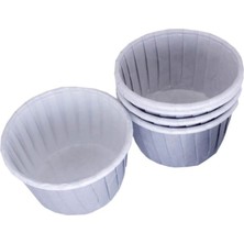 Depposite Cupcake Kalıbı Büyük Boy Düz Renk 62*40 mm 50 Adet Gri