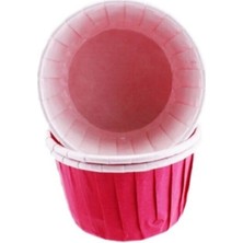 Depposite Cupcake Kalıbı Büyük Boy Düz Renk 62*40 mm - 50 Adet Fuşya