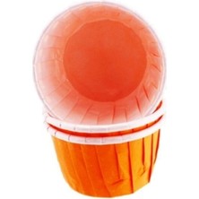 Depposite Cupcake Kalıbı Büyük Boy Düz Renk 62X40 mm - 100 Adet Turuncu
