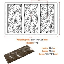 Depposite Polikarbon Çikolata Kalıbı Kristal Tablet 3 Lü