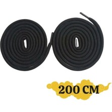 Shoes Comfort 200 cm Siyah Yuvarlak Bot Bağcığı, Fitilli Dayanıklı Sağlam Bağcık, Ayakkabı Bağcığı 1 Çift