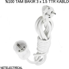 Viko Tekli Topraklı Seyyar Uzatma Kablosu 10 Metre 3x1,5 TTR