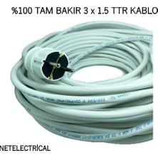 Viko Tekli Topraklı Seyyar Uzatma Kablosu 5 Metre 3 x 1,5 TTR