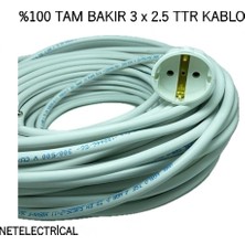 Viko Tekli Topraklı Seyyar Uzatma Kablosu 7 Metre 3 x 2,5 TTR