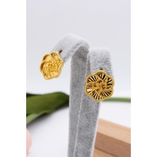 Latif Kuyumcu 22 Ayar Altın Küpe Vidalı Füzyon Döküm Skadın Küpe XKP1161