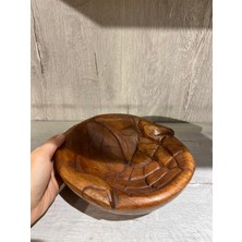 Miamantra Ahşap El Şeklinde Yuvarlak Çerezlik /sunumluk - 20 cm