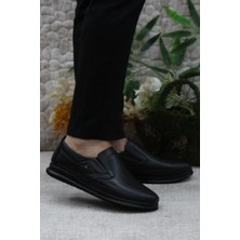 Mehmet Mete 42310 Siyah Yumuşak Esnek Deri Erkek Ayakkabı