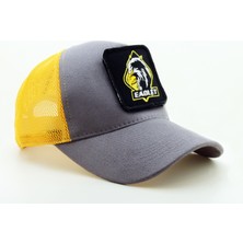 City Goat Trucker (Nakışlı) Eaolet Logolu Unisex Gri-Sarı Şapka (Cap)