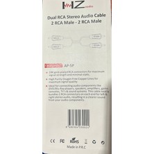 Hertz Rms Sound Hertz Hz Audio Oto Amfi 5 Metre Rca Kablo % 100 Bakır Ofc Kablo