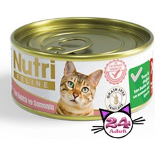 Nutri Feline 85GR Ton Somon 24ADET Yaş Kedi Maması