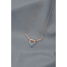 Sinsirella 925 Ayar Gümüş Kaplama Cam Göz Düğüm Kolye