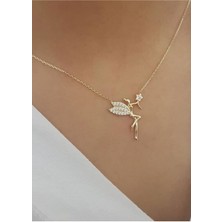 Sinsirella 925 Ayar Zirkon Taşlı Gümüş Melek Kolye