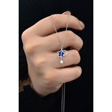 Sinsirella 925 Ayar Gümüş Kaplama Mineli Kayan Yıldız Kolye