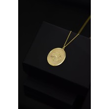 Sinsirella 925 Ayar Gümüş Kaplama Kar Tanesi Plaka Kolye