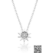Sinsirella Swarovski® Taşlı Yıldız Kolye Kaplama 925 Ayar Gümüş - SUVPS00015