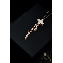 Sinsirella 925 Ayar Gümüş Kaplama Meryem Yazılı Rüzgar Gülü Kadın Kolye