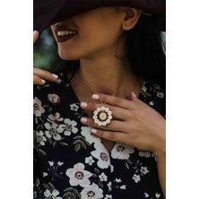 Sinsirella 925 Ayar Kaplama Gümüş Papatya Kolye