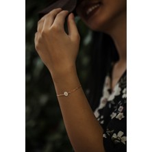 Sinsirella 925 Ayar Çift Zincirli Gümüş Papatya Bileklik