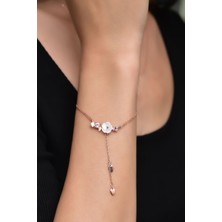 Sinsirella 925 Ayar Gümüş Kaplama Kardelen Çiçeği Kolye Bileklik Set