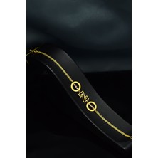 Sinsirella 925 Ayar Gümüş Kaplama Dorika Toplu Harfli, Çember Bileklik