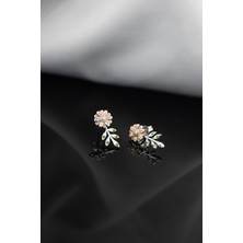 Sinsirella 925 Ayar Gümüş Kaplama Mineli Çiçek Küpe
