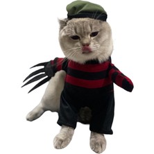 Pawsmania Elm Sokağı Kabusu Freddy Kruger Kedi Kostümü