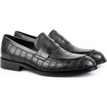 Zerbay Cradle Kösele Taban Desenli Deri Erkek Klasik Ayakkabı Monkstrap Loafer
