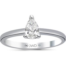 JWD Diamond 0.39 Ct F-G Si 2.21 gr 14 K Jwd Damla Yüzük