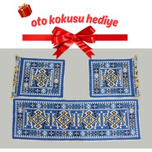 Obam  Oto Koltuk Kılıfı (Çift Taraflı )Yıkanabilir Araba Takımı Kilim Mavi Renk FİAT,WW,OPEL,HYUNDAİ,BMW,MERCEDES,HER ARACA UYGUN