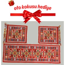 Obam  Oto Koltuk Kılıfı (Çift Taraflı )Yıkanabilir Araba Takımı Kilim Kırmızı Renk FİAT,WW,OPEL,HYUNDAİ,BMW,MERCEDES,HER ARACA UYGUN