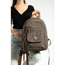 Çanta Trend Krem Unisex Ayarlanabilir 9 Gözlü Laptop Bölmeli Çantası