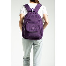 Çanta Trend Krem Unisex Ayarlanabilir 9 Gözlü Laptop Bölmeli Çantası