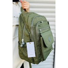 Çanta Trend Krem Unisex Ayarlanabilir 9 Gözlü Laptop Bölmeli Çantası